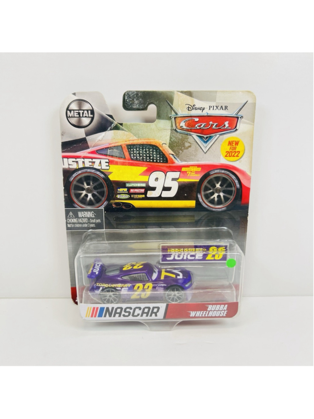 DISNEY PIXAR CARS 2022 NASCAR BUBBA WHEELHOUSE METALLIC PURPLE # 23